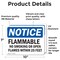 Signmission Flammable No Smoking Or Open Flames Within 25 Feet OSHA Notice Sign, Vinyl Decal, 10in x 7in, 2PK OS-2PACK-NS-D-710-L-12774 - alternate 3